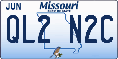 MO license plate QL2N2C