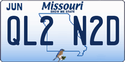 MO license plate QL2N2D