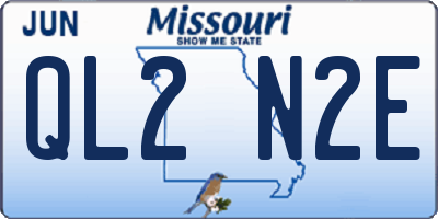 MO license plate QL2N2E