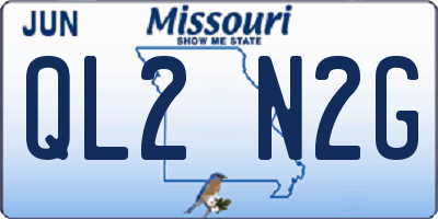 MO license plate QL2N2G