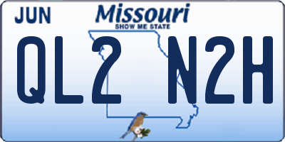 MO license plate QL2N2H