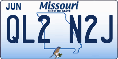 MO license plate QL2N2J