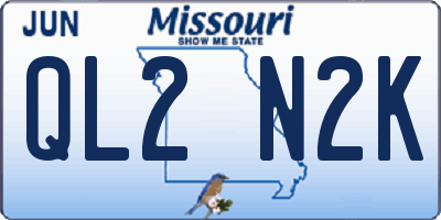 MO license plate QL2N2K