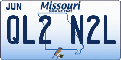 MO license plate QL2N2L