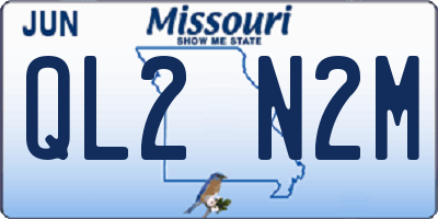 MO license plate QL2N2M