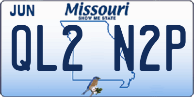 MO license plate QL2N2P