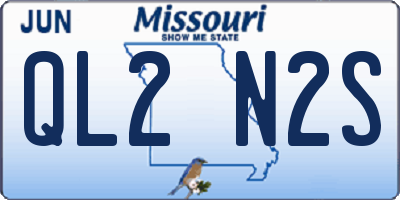 MO license plate QL2N2S