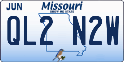 MO license plate QL2N2W