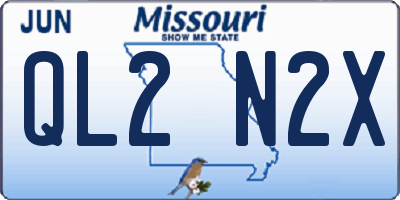 MO license plate QL2N2X