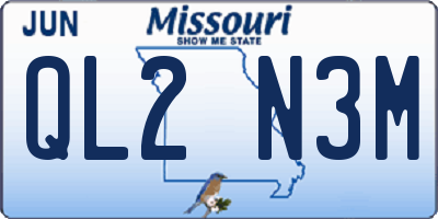 MO license plate QL2N3M