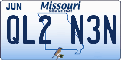 MO license plate QL2N3N