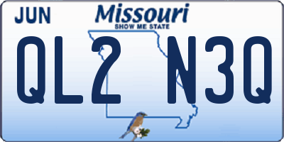 MO license plate QL2N3Q