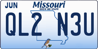 MO license plate QL2N3U