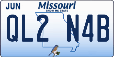 MO license plate QL2N4B
