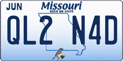 MO license plate QL2N4D