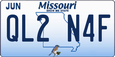MO license plate QL2N4F