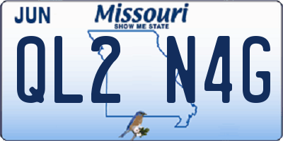 MO license plate QL2N4G