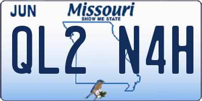 MO license plate QL2N4H