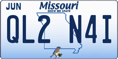 MO license plate QL2N4I