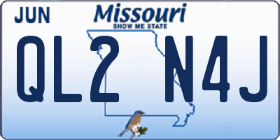 MO license plate QL2N4J