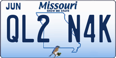 MO license plate QL2N4K