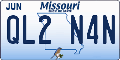 MO license plate QL2N4N