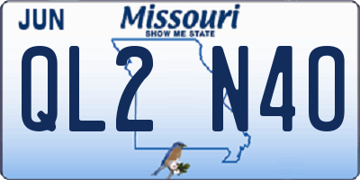 MO license plate QL2N4O