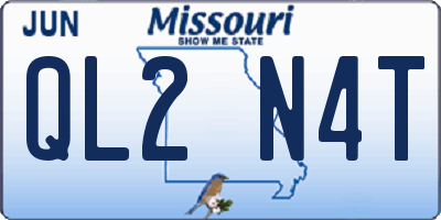 MO license plate QL2N4T