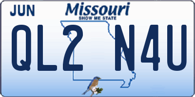 MO license plate QL2N4U