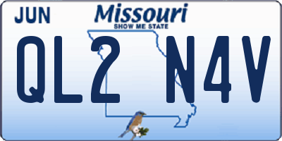 MO license plate QL2N4V