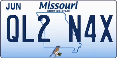 MO license plate QL2N4X