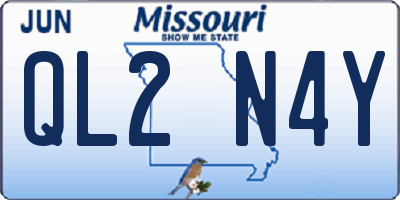 MO license plate QL2N4Y