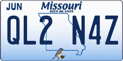 MO license plate QL2N4Z