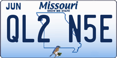 MO license plate QL2N5E