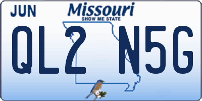 MO license plate QL2N5G