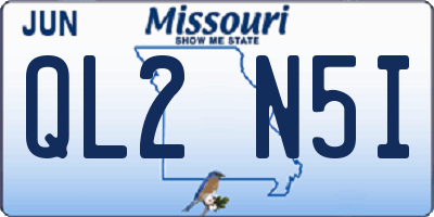 MO license plate QL2N5I