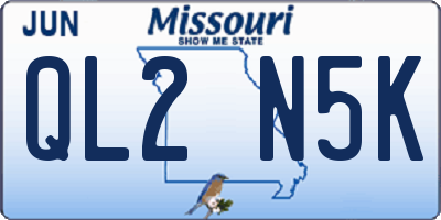 MO license plate QL2N5K