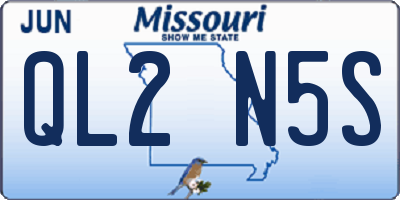 MO license plate QL2N5S