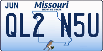 MO license plate QL2N5U