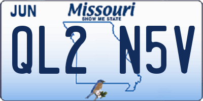 MO license plate QL2N5V