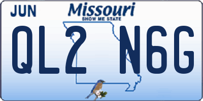 MO license plate QL2N6G