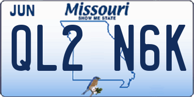 MO license plate QL2N6K