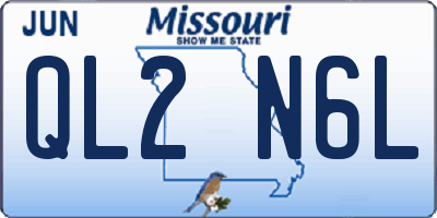 MO license plate QL2N6L