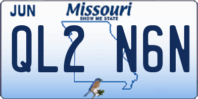 MO license plate QL2N6N