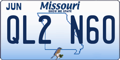 MO license plate QL2N6O