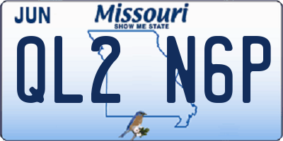 MO license plate QL2N6P