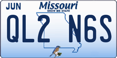MO license plate QL2N6S