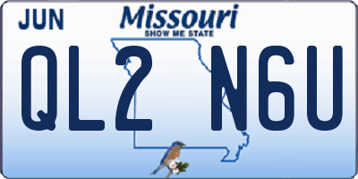 MO license plate QL2N6U