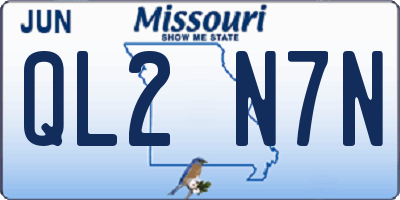 MO license plate QL2N7N