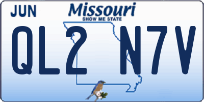 MO license plate QL2N7V